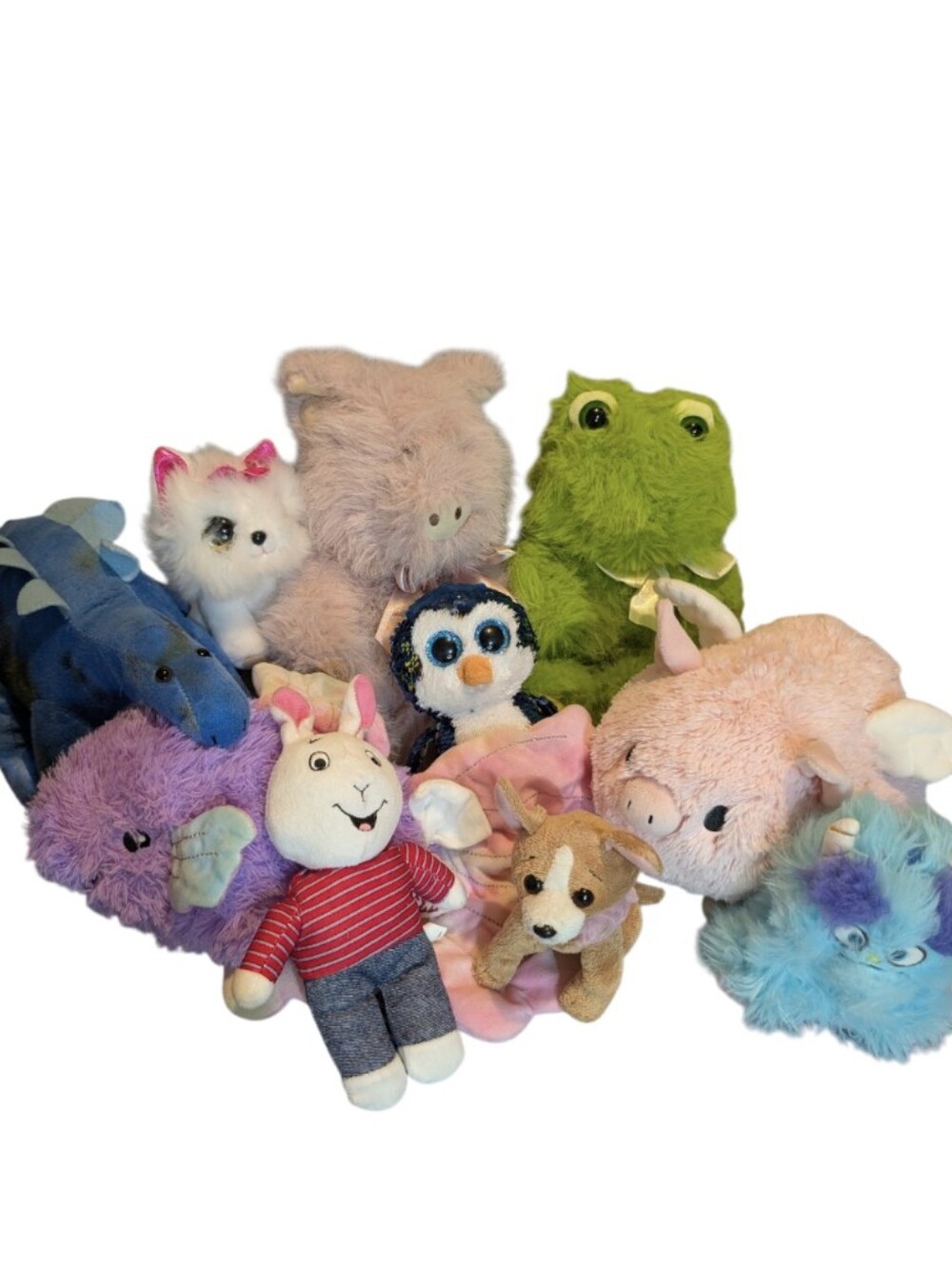 Assorted Plush Lot - 10 Cute Plushies
